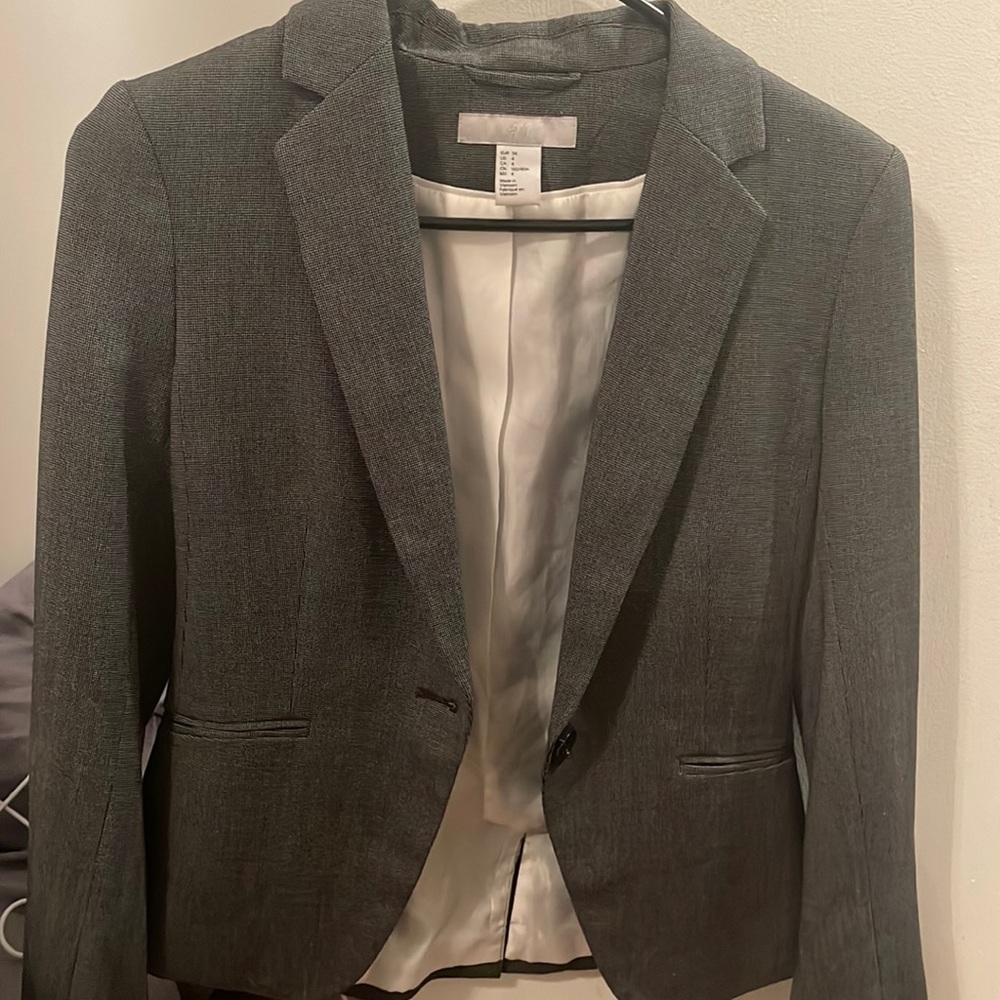 Grey Blazer, H&M, Work, Fashion